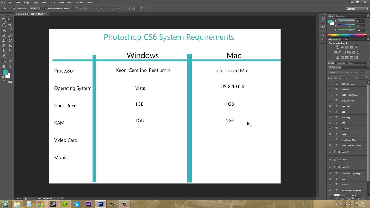 photoshop minimum requirements for mac